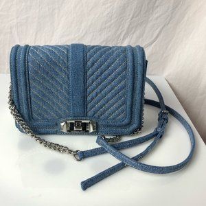 NWOT Denim Rebecca Minkoff Small Love Crossbody